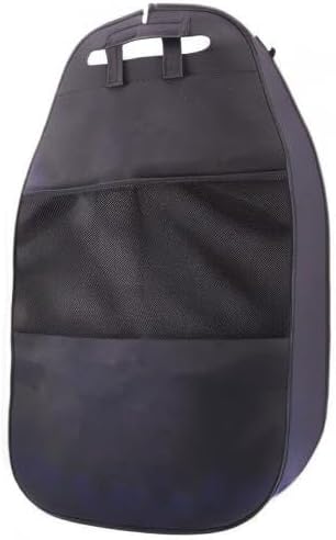 HCMAX 2 Pack Kick Mat Car Seat Back Protector Waterproof Easy to Clean Multifunctional Organizer Storage Bag Travel Accessory PU Leather Black - Image 9