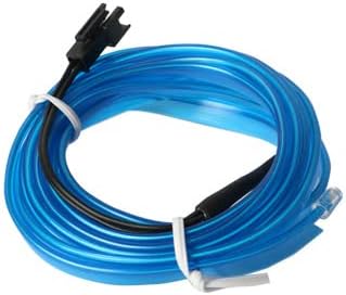 16FT EL Wire Strip Lights, USB Car Neon Trim, Sewing Edge, Blue | USB-powered operation, sewing-edge design, fuse protection, interior ambient lighting use, cut-to-length construction - Image 8