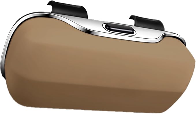 Sunglasses Holder for Car Sun Visor, Protective Automotive Eyeglasses Storage Case Hanger, Car Sunglass Holder Suitable for Truck and Sedan to Place Sunglass (Beige) - Image 6
