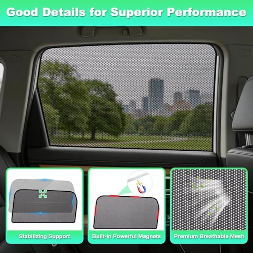 CRV Window Shades 2023-2025, Rear Side Mesh, 2PCS - Image 7