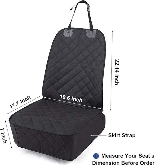 HONEST OUTFITTERS Dog Car Seat Cover, Pet Front Cover for Cars, Trucks, and Suv's - Waterproof & Nonslip Dog Seat Cover,(Front Seat) - Image 2