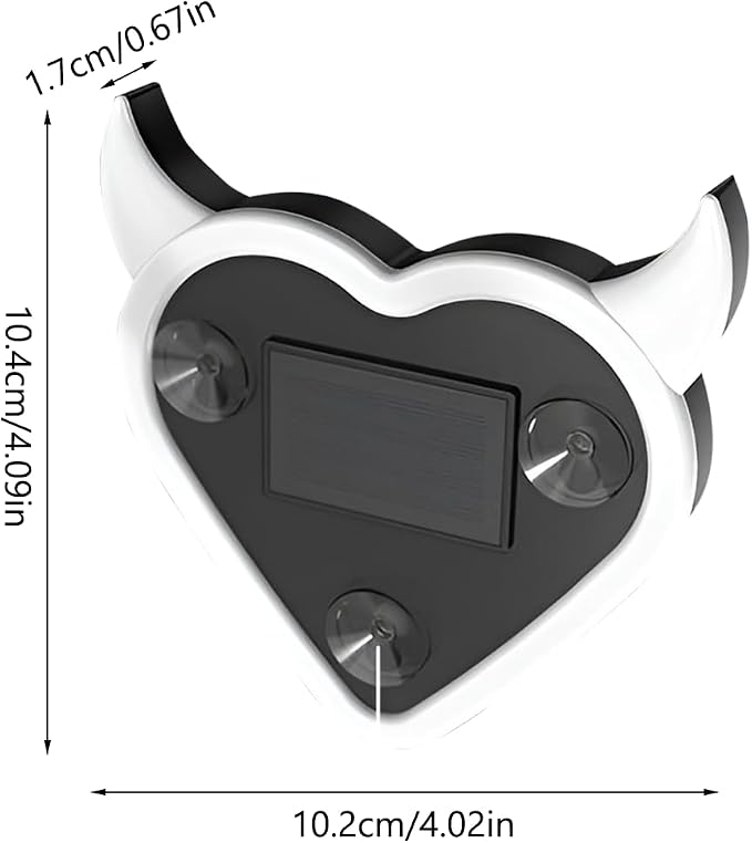 Solar Powered Car LED Ambient Light - Heart Shaped LED Neon Light for Rear & Side Windows, 6 Colors, Romantic Gift for Valentine's Day, Anniversary, Date Night - Image 6
