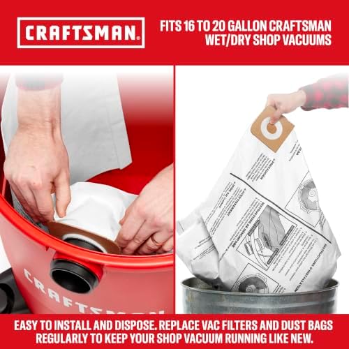 CRAFTSMAN CMXEVBE18595 16 Gallon 6.5 Peak HP Wet Dry Shop Vacuum - Image 6