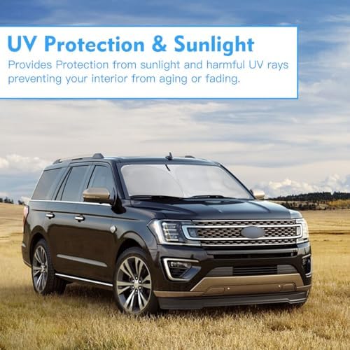 Windshield Sun Shade Car Sunshade Accessories Fit 2018-2026 Ford Expedition - Image 7