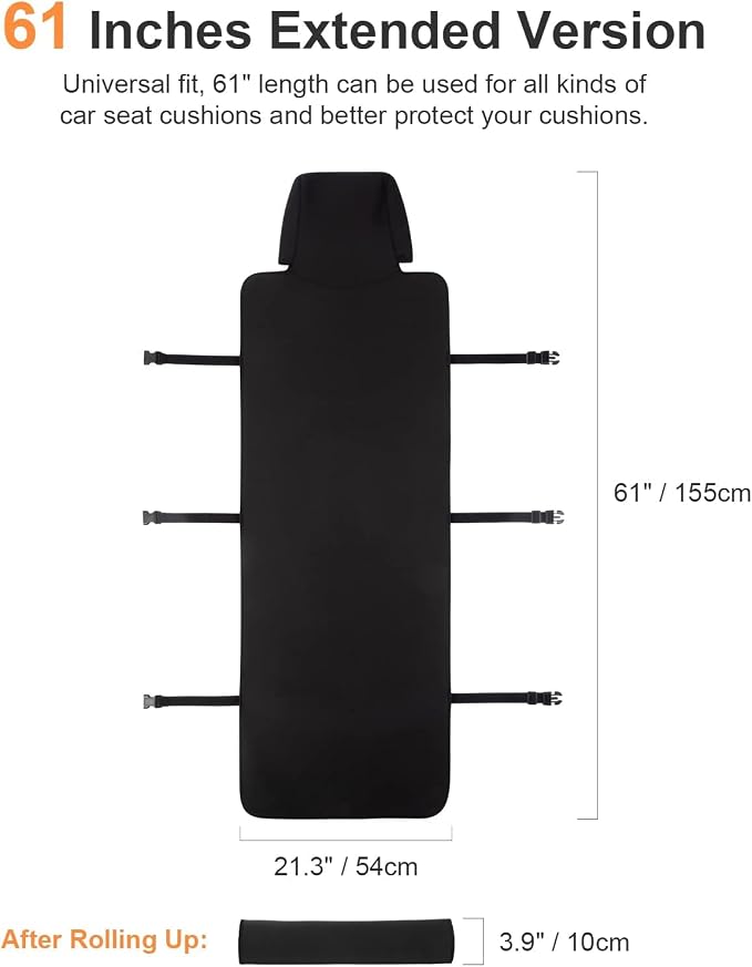 seceles Sweat Seat Covers for Cars Neoprene Waterproof Seat Cover Anti-Slip Buckles Seat Protectors for Vehicles Trunks SUV Towel Car Seat Covers Front Seats Only for Dogs Cats Kids 2PCS - Image 6