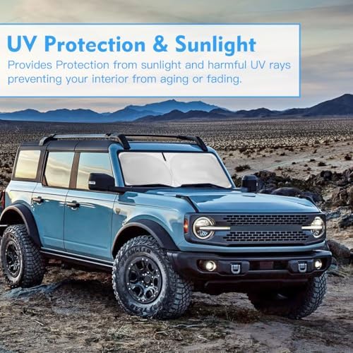 Windshield Sun Shade Sun Visor Accessories for Ford Bronco 2025-2021 - Image 7