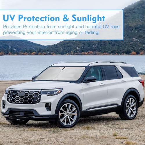 Windshield Sun Shade Car Sunshade Accessories for Ford Explorer 2020-2026 - Image 7