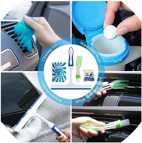 37Pcs Car Detailing Brush Set, Car Detailing Kit, Auto Detailing Drill Brush Set, Car Detailing Brushes, Car Wash Cleaning Tools Kit with Car Vacuum for Interior, Exterior, Wheels, Blue - Image 7