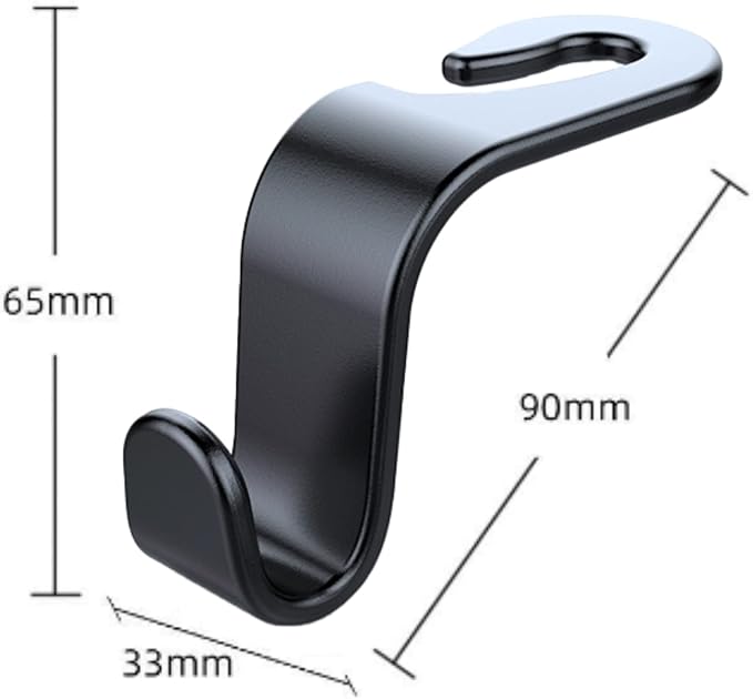 SYSDTTD Headrest Hooks for Car Purse Hook fit Universal Vehicle Car Accessories for Women Purse Holder Black - Image 5