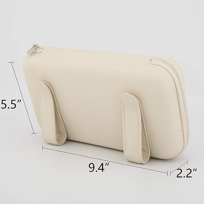 Car Tissue Holder, Sun Visor Napkin Holder, Car Visor Tissue Holder, PU Leather Backseat Tissue Case Holder for Auto,Vehicle (Beige) - Image 7