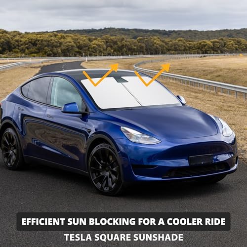 EcoNour Tesla Windshield Sun Shade for Model 3/Y Foldable UV & Heat Blocker - Image 7