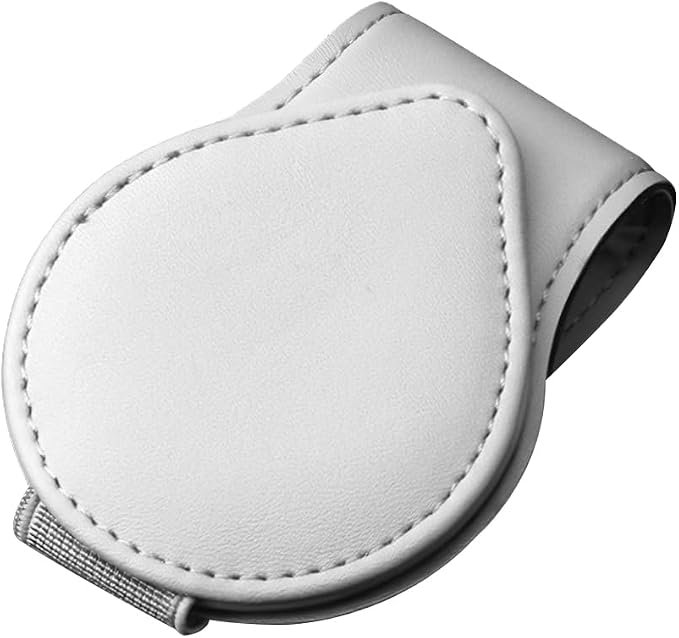 Sunglasses Holder for Car Visor, Magnetic Leather Sun Visor Eyeglasses Hanger & Ticket Card Clip, for Most Cars - Image 7