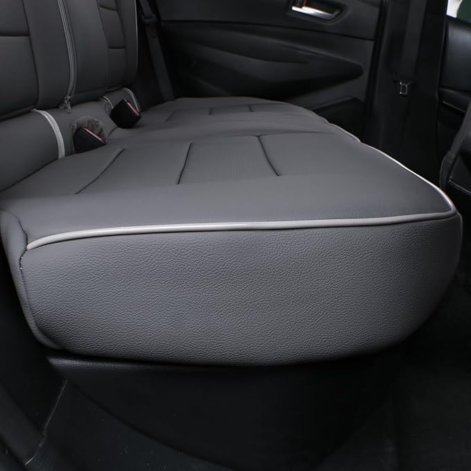 EKR Corolla Seat Covers Custom Fit for Toyota Corolla 2019 2020 2021 2022 2023 2024 2025 2026 Hatchback SE/XSE/Nightshade,Full Set Leather Car Seat Cover for SUV-Faux Leather(Gray) - Image 4