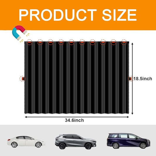 Magnetic Car Side Window Sun Shades for Breastfeeding, Taking a nap, Camping (Back Seat 2pcs) - Image 2