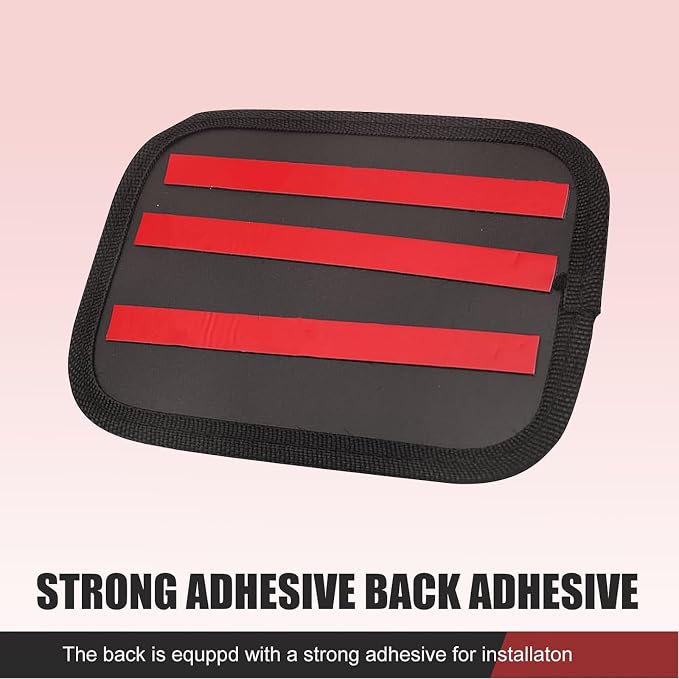2 PCS Self-Adhesive Elastic Mesh Car Storage Net Pocket, Multi-Purpose Sticky Car Seat Side Organizer Bag, Anti-Clutte Phone Card Small Item Auto Holder, Universal for Most Cars (Black) - Image 7