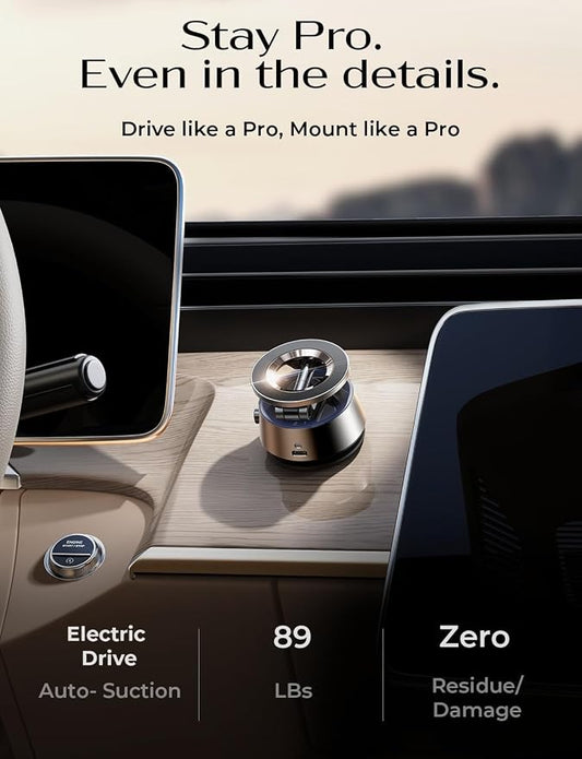 LISEN Suction Phone Mount【2026 Auto Vacuum 3.0】, 360 Adjustable Magnetic Phone Holder for Car Dashboard Universal Magsafe Accessories Gifts for Men Women for iPhone 17 Pro Max Air 16 15 14 13 12 - Image 2