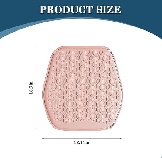 Gel Car Seat Cushion, Breathable Non-Slip Automotive Chair Mat Cover Protector for Driving, Comfortable Vehicle Interior Front Seat Chair Cushion Accessories, Universal Fit (Red Brown) - Image 2