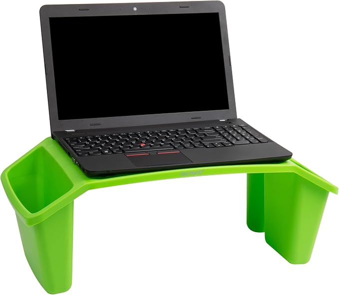 Mind Reader Kids Lap Desk, Portable Activity Tray with Side Storage, Stackable Plastic Desk for Drawing, Snacks, Study, Set of 2, Green - Image 7