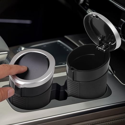 Car Trash Can Bin with Lid - 2 Packs Mini Car Garbage Can Cup Holder-Silver Small Leakproof Vehicle Trash Garbage Can Bin-Automotive Car Organizers and Storage for Back Seat SUV Truck Accessories - Image 7