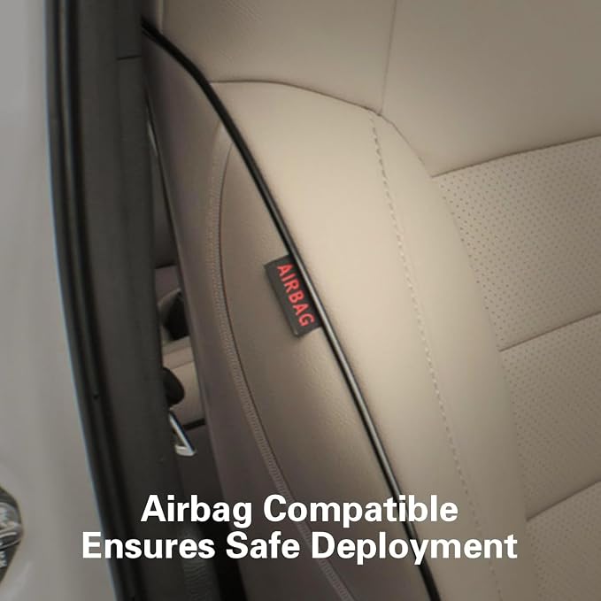 EKR Rav4 Seat Covers Custom Fit for Toyota RAV4 Adventure,TRD-Off Road 2019 2020 2021 2022 2023 2024, Leather Car Seat Cover Full Set for SUV,Faux Leather(Beige) - Image 6