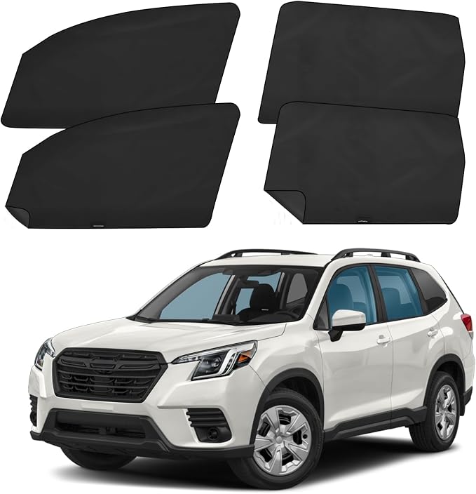 ZATOOTO Subaru Forester Sun Shade 2019-2024, Full Blackout for Privacy | 100% UV Protection, Blackout For Baby Breastfeeding, Sleeping, Camping, 4 Pack Magnetic Side Window Covers - Image 9