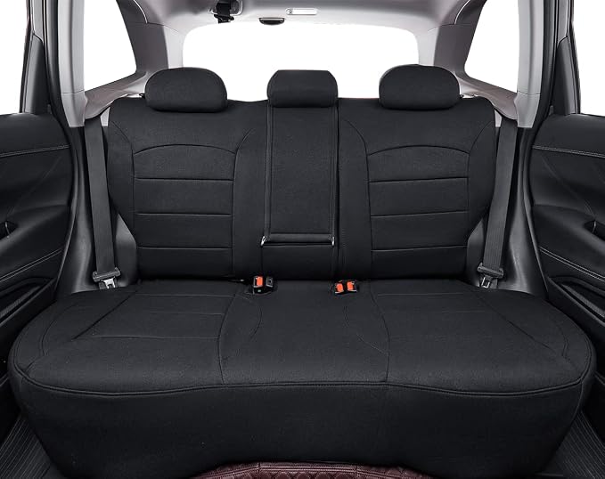 coverdream Car Seat Covers for 2019-2023 Hyundai Santa Fe,5 Seats Full Set | For 2019-2023 SE,SEL Driver Captain Seat No Legrest, 4/6 Split Rear & Center Armrest, Polyester (Black) - Image 6