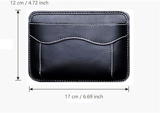 Car Side Pocket Organizer, Auto Seat Pockets PU Leather Pen Phone Holder Tray Pouch Used for Car Door, Window, Console, Seat -Fits to Organize Document, Registration, Notepad, Gadgets, Pen - Image 9