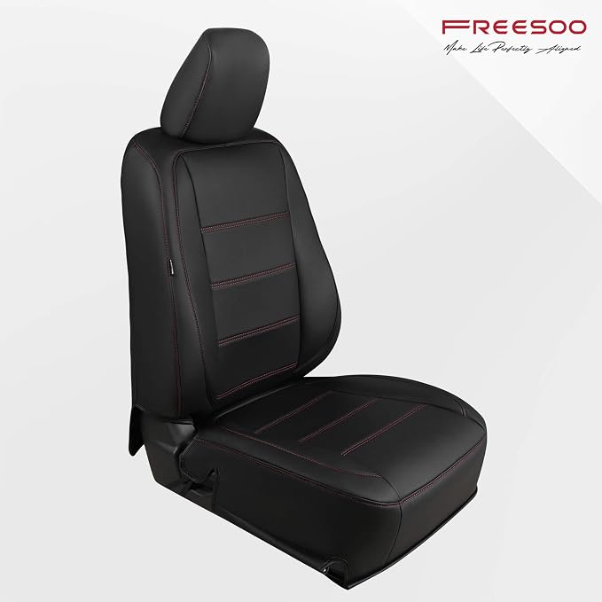 FREESOO Custom Leather Seat Covers for Toyota Corolla LE 2023-2026 | Sedan, Full Set, Waterproof, Airbag Compatible, Scratch-resistant, Anti-slip, Protector Cushion, Durable Material, Easy-clean - Image 8