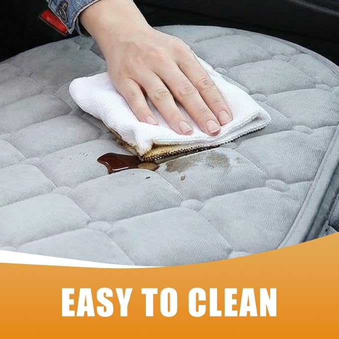 YoRise Car Seat Cushion, Car Driver Seats Protector Cover (Gray) | Soft Plush Auto Seat Pad with Storage Pocket, Car Seat Cover with Non-Slip Rubber Bottom, Winter Vehicle Accessory - Image 6