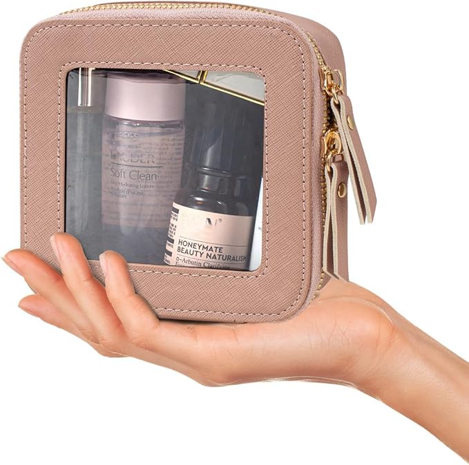 Travel Clear Makeup Bag Set, TSA Approved Cosmetic Bag Case with Zipper Portable Makeup Pouch Toiletry Bag Traveling Cosmetic Organizer Storage Bag Car Organizer Car Essentials - Image 7