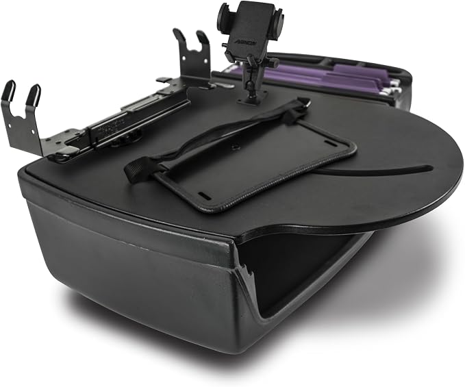 AutoExec AE-RMCD-PM-PS-BT Roadmaster Car Desk for Your Vehicle Workstation and Mobile Office, Black with Phone Mount and Printer Stand | Vehicle Workstation, Mobile Office, Phone Mount, Printer Stand - Image 4