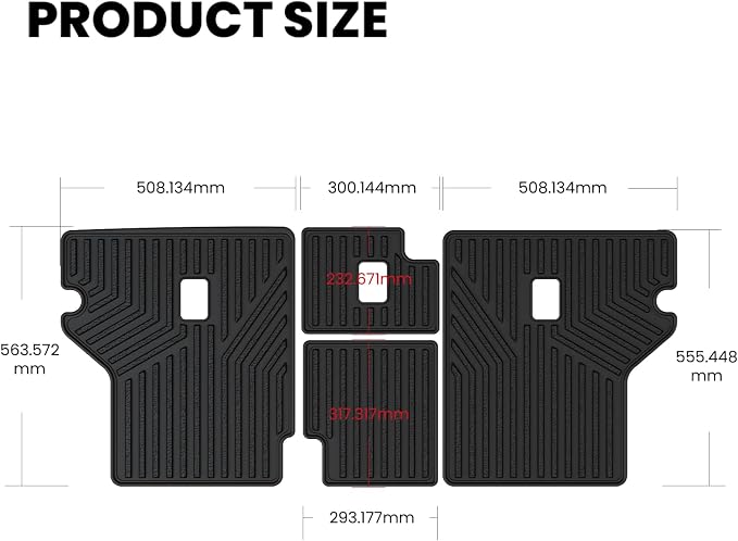 LASFIT Cargo Mat for Toyota 4Runner 2013-2024 (Only Fit 5-Seats) | All Weather Custom Fit Anti-Slip Pet Friendly Easy Clean TPE Rear Seat Backrest Mats for 5th Gen 4Runner, Black - Image 9