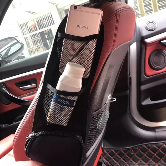 Car Seat Organizer with Multiple Pockets | Hanging Storage Bag, Durable Mesh Seat Back, Multi-Function Pockets, For Baby, Kids, Travel - Image 9