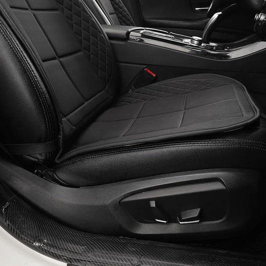 Car Seat Cushions, Car Seat Cover Foldable Portable Seat Cover | Comfortable Breathable Car Seat Cushion for Back and Seat Cushions with Bottom Anti Slip Silicon(1 Pack/Black) - Image 2