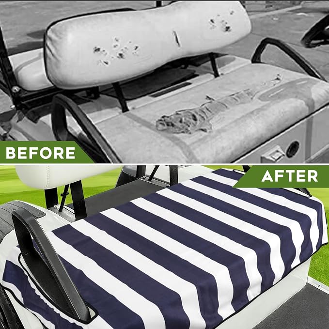 Golf Cart Seat Covers Club Car Golf Cart Accessories for Men Women Golf Carts Seat Towel Blanket 2-Seat Golf Cart Decorations - Image 8