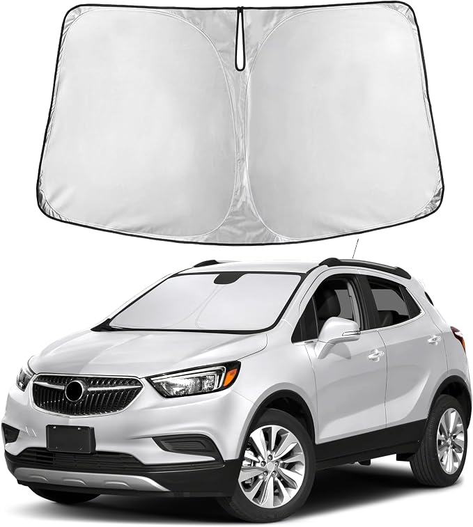 Autovir Windshield Sun Shade Fit for 2013-2017 2018 2019 Buick Encore | Sunshade, Front Car Window Shades Sun Visor, Blocks UV Rays & Heat, Car Accessories by Autovir