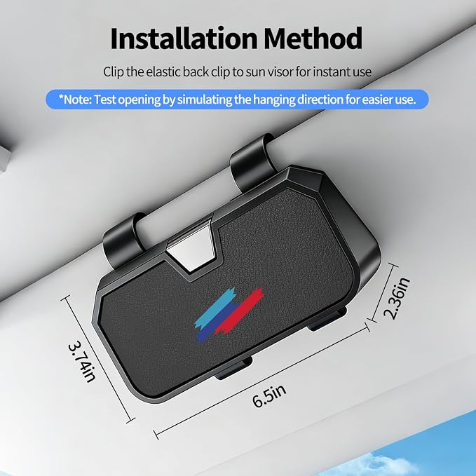 Sunglasses Holder for Car Visor Leather Eyeglasses Organizer Case for BMW X3 X5 X7 X1 3 4 2 5 Series Accessories - Image 7
