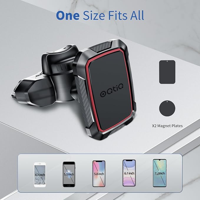 Magnetic CD Phone Mount with 6 Strong Magnets for Car CD Player | 6X Strong Magnetic,Anti-Slip Protection Pads,Compatible with iPhone 17 16 15 14 13 12 Series,Samsung Galaxy, LG, and More - Image 7