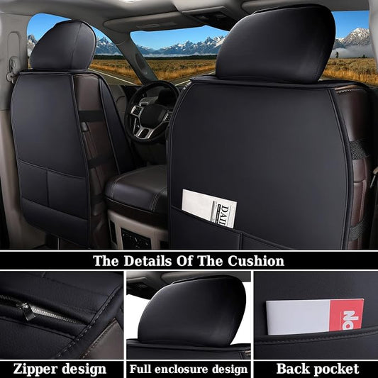 Coverado Front Seat Covers, Waterproof Front Car Seat Covers for Truck Compatible with 2002-2026 Dodge Ram 1500 2500 3500 Crew Double Mega Quad Cab(Blue) - Image 2