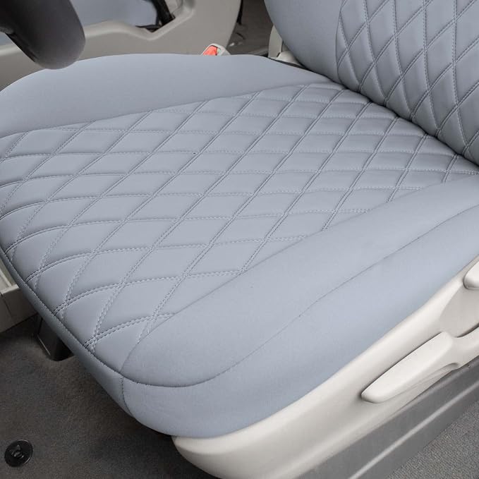 FH Group Custom Fit Car Seat Covers Specifically Made for 2011-2020 Toyota Sienna 7 Seater with Ultraflex Neoprene Water Resistant Automotive Seat Covers - Full Set Solid Gray - Image 11