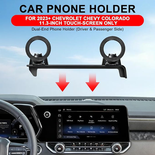Dual-End Car Phone Holder for 2023-2026 Chevy Chevrolet Colorado 11.3-Inch | Magsafe Strong Magnetic Phone Mount for iPhone, 360° Hands-Free No Air Vent Blockage One-Hand Operation Stable Stand - Image 2
