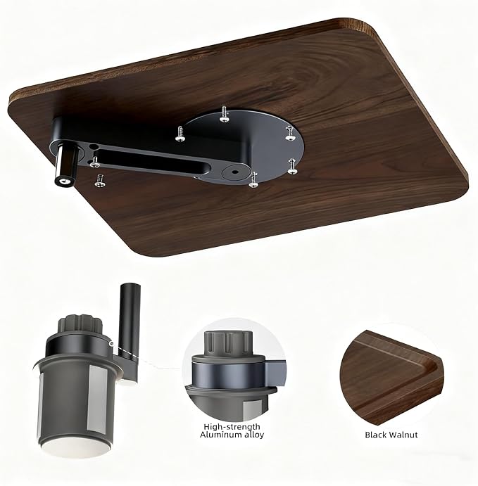 HZGAMER Wood Car Desk for Laptop, 360° Rotating Wood Cup Holder Table Tray for Drivers and Passengers, Car Accessories Compatible with Tesla Model Y/3/S, Ford F150/Explorer/Maverick & Most Vehicles - Image 6