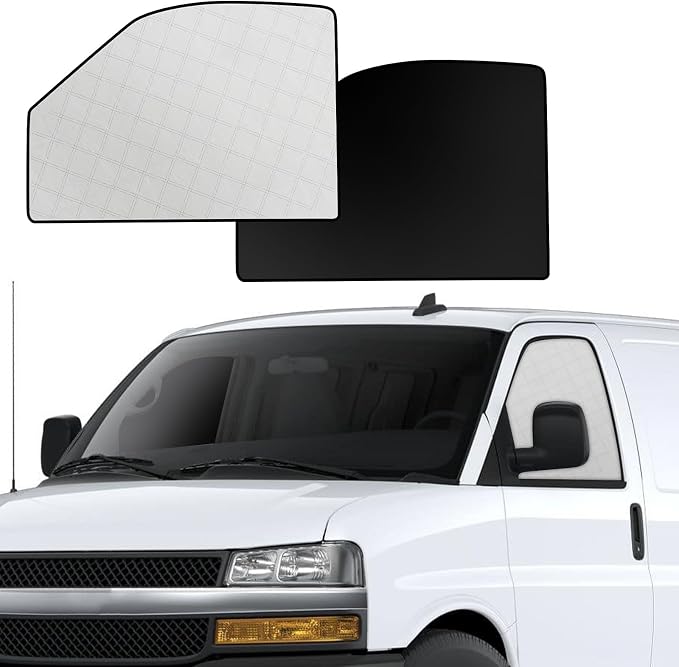 Magnetic Side Window Sun Shade for Chevy Express Savana 96-26 | Fits GMC Savana & Chevrolet Express 1500 2500 3500 Van RV, Easy Magnetic Install, Blackout Privacy Cover, Insulated - Image 8