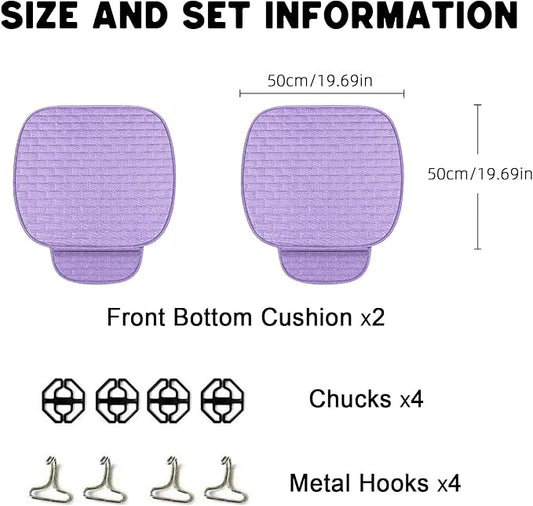 Pruple Car Seat Covers Front Seats,2 Pack Seat Covers for Cars Truck SUV | Front Seat Covers with Storage Pocket - Image 2