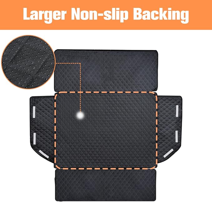 SUV Cargo Liner for Dogs, Trunk Cover with Bumper Flap Protector | Waterproof Pet Cargo Cover with Side Flaps, Dog Car Seat Cover with Non-Slip Mat, Prevents Scratches, Pet Hair, Mud, and Dirt - Image 8
