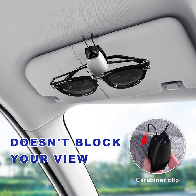 5 PCS Car Sun Visor Clips, Compact Auto Sunshade Sunglasses Clip Ticket Card Holder, Universal Sun Visor Organizer Eyeglasses Mount for Most Vehicles (Gray) - Image 6