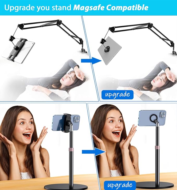 RECO Phone Magnetic Ball Mount Adapter Compatible with MagSafe, 360 Degree Rotate Mout Fit All 17mm/0.67inch Ball Joint Car Phone Holder, Compatible with All Phones - Image 5