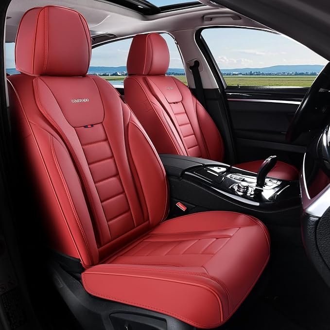 Coverado Car Seat Covers Full Set, Seat Covers for Cars, Front Seat Covers and Back Seat Cover Waterproof Leather Automotive Seat Cover, Universal Car Interior Protectors Cushion for Most Cars - Image 8