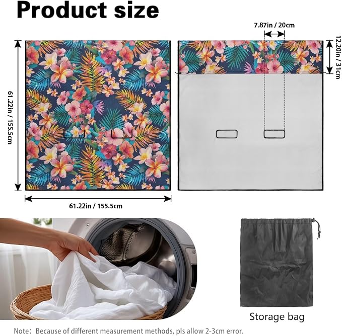 Tropical Hibiscus Plumeria Palm Leaves Pattern Bench Car Seat Cover Protector Waterproof Heavy-Duty Nonslip Pet Car Seat Cover for Dogs with Universal Size Fits for Vehicles Trucks SUV - Image 7