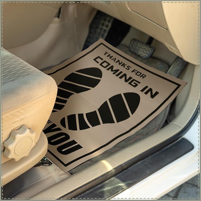 Frienda Paper Floor Mats Disposable Waterproof Car Pads,Brown,22 X 17 Inch | Plastic Film Covered for Car Detailing, Mechanics, Vehicle Carpet Protection, Automotive Service Centers, Dealerships - Image 5